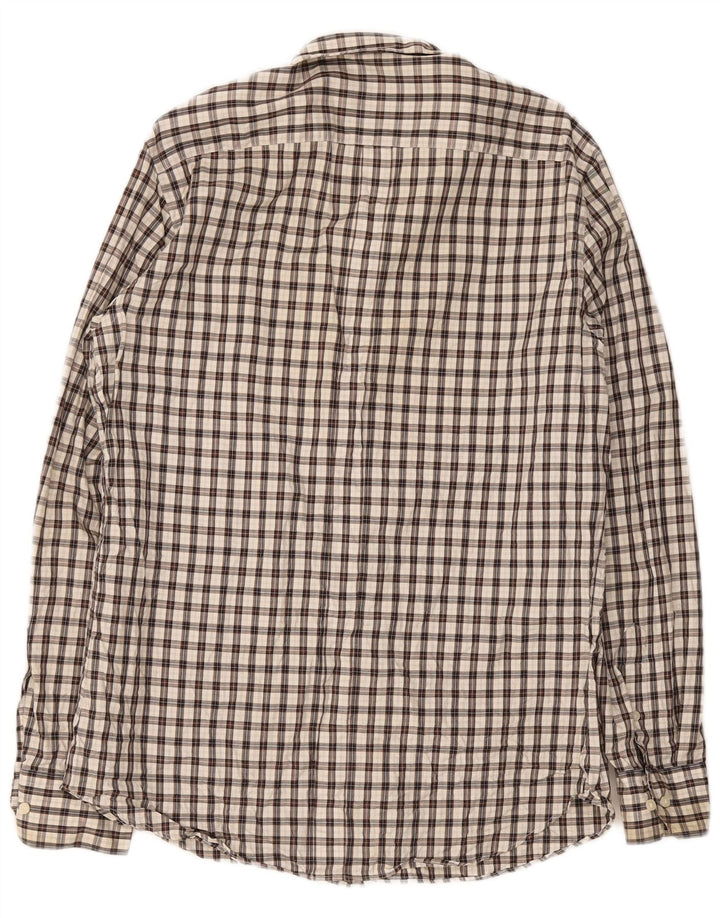 Camicia da uomo in flanella Massimo Dutti a quadri marroni grandi