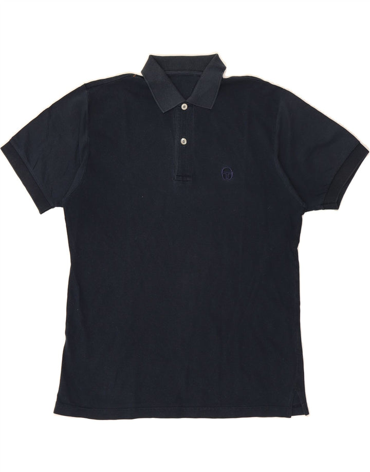 SERGIO TACCHINI Mens Polo Shirt Medium Navy Blue Vintage Sergio Tacchini and Second-Hand Sergio Tacchini from Messina Hembry 
