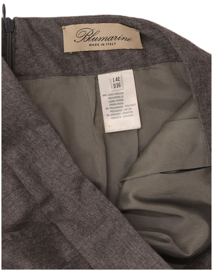 BLUMARINE Womens Pencil Skirt IT 42 Medium W28  Grey Virgin Wool