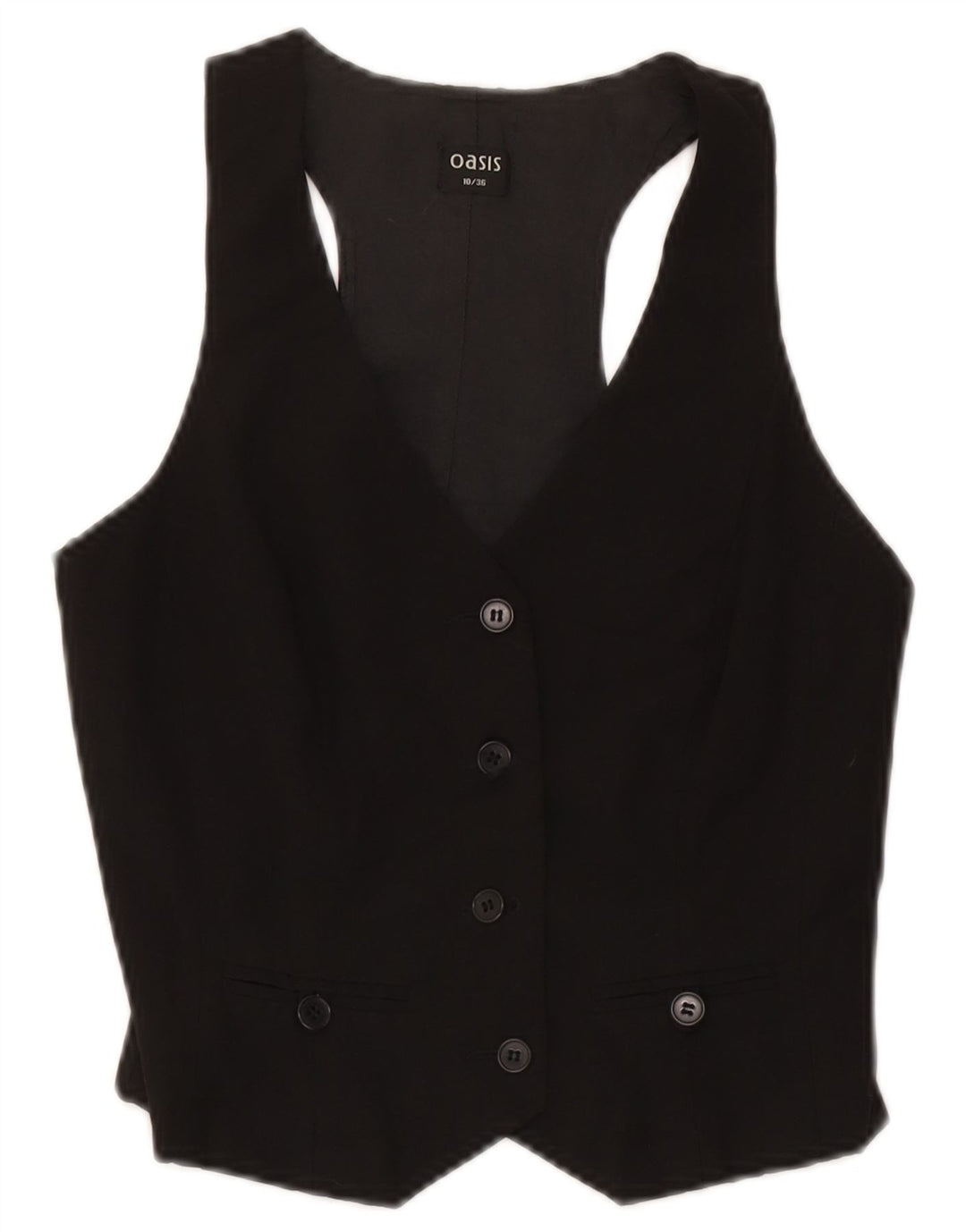 Gilet da donna Oasis UK 10 piccolo poliestere nero