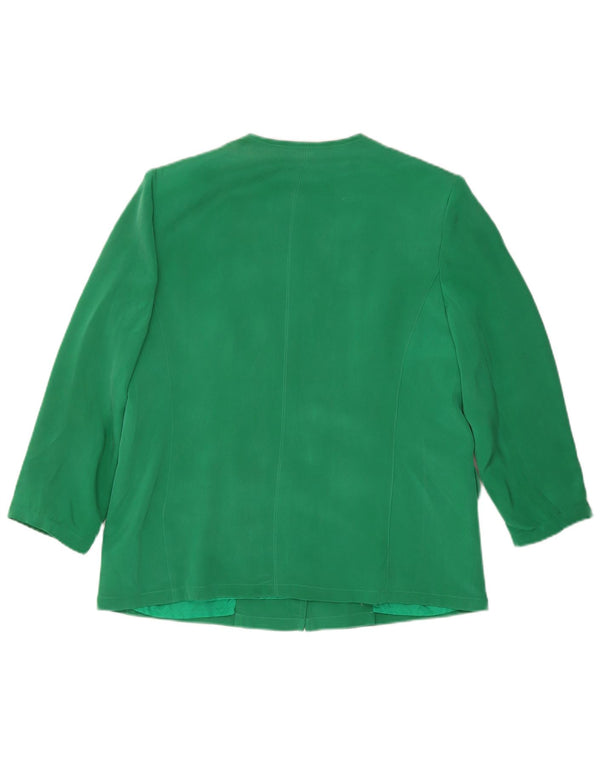Giacca blazer da donna a 5 bottoni con maniche a 3/4 Mariella Burani UK 18 grande verde