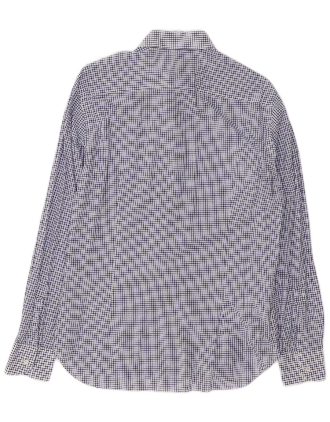 Camicia da uomo Massimo Dutti taglia 42 16 1/2 grande cotone a quadri blu