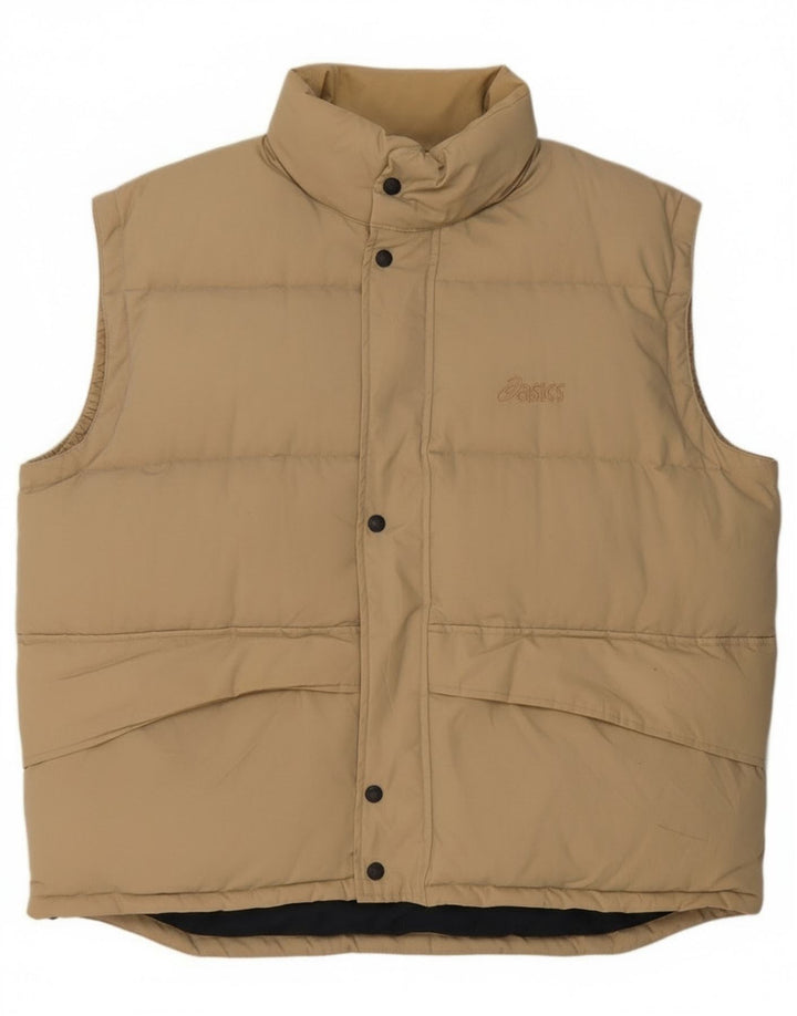 Gilet imbottito da uomo Asics UK 42 XL Poliestere beige
