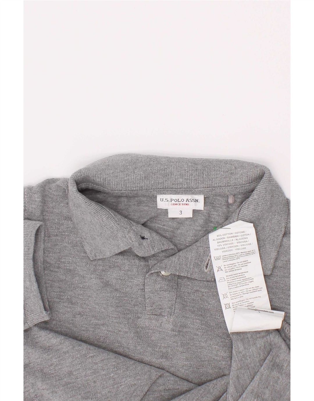 Polo Assn. Camicia Bambino 2-3 Anni Cotone Grigio