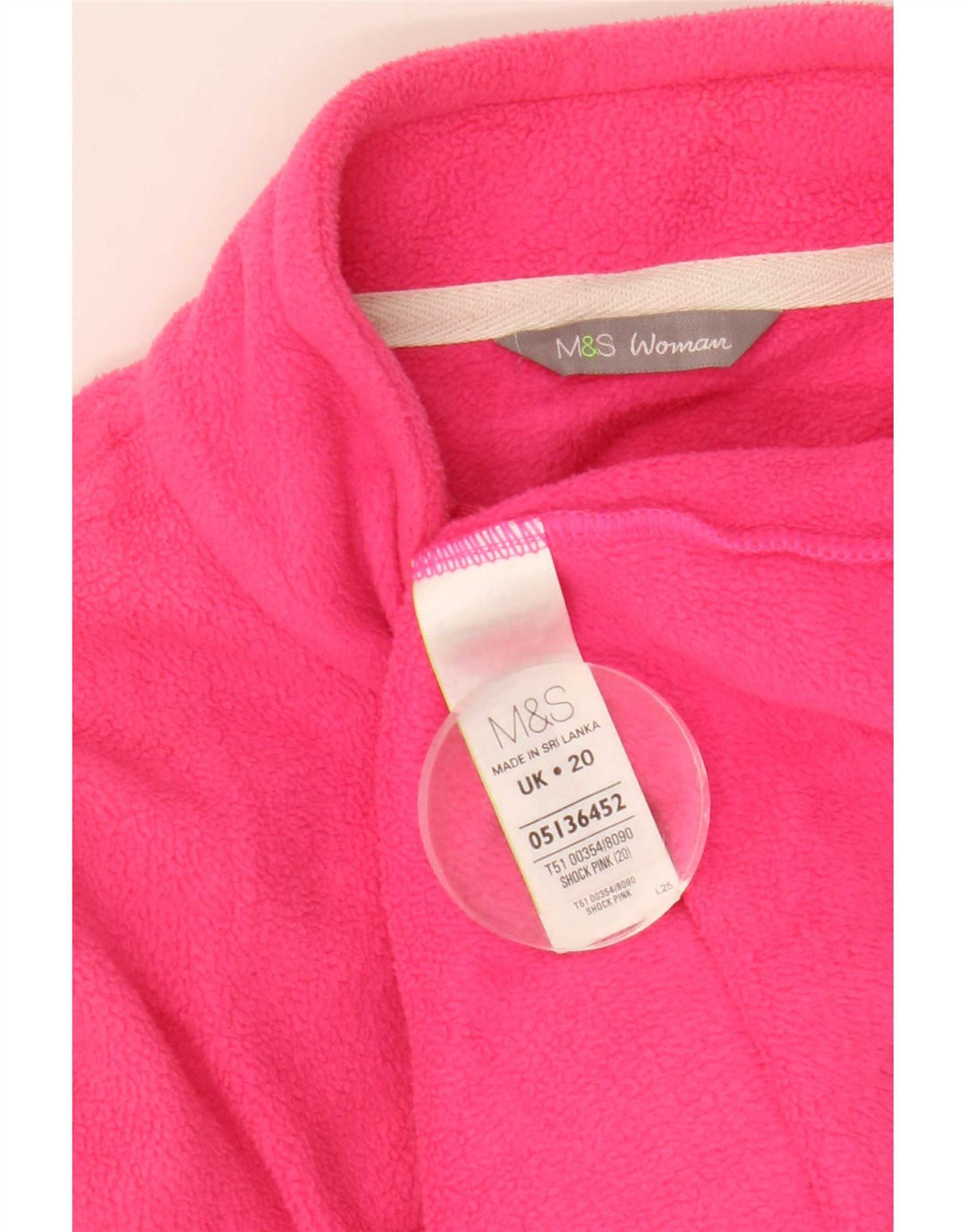 Giacca in pile da donna Marks & Spencer UK 20 2XL poliestere rosa