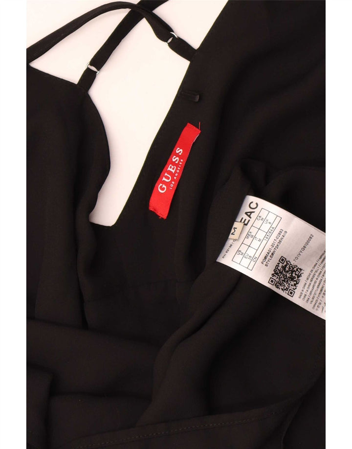 Guess Abito lungo senza maniche da donna UK 14 Medio Nero Poliestere