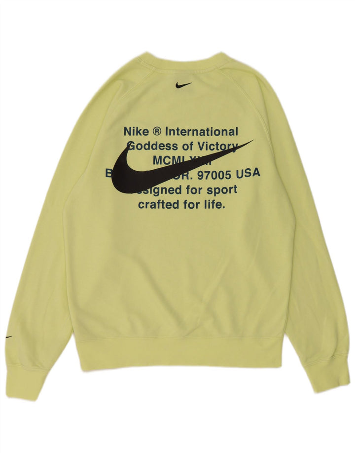 Felpa con grafica Nike da uomo, piccola, in cotone giallo
