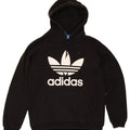 ADIDAS Mens Graphic Hoodie Jumper Medium Black Cotton Vintage Adidas and Second-Hand Adidas from Messina Hembry 