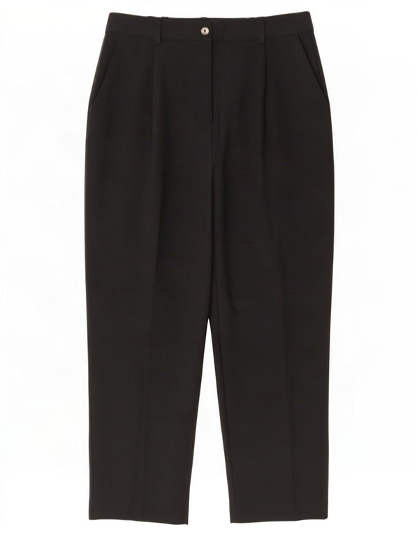 Pantaloni da abito con pegging a vita alta da donna Topshop UK 10 piccoli W27 L26 neri