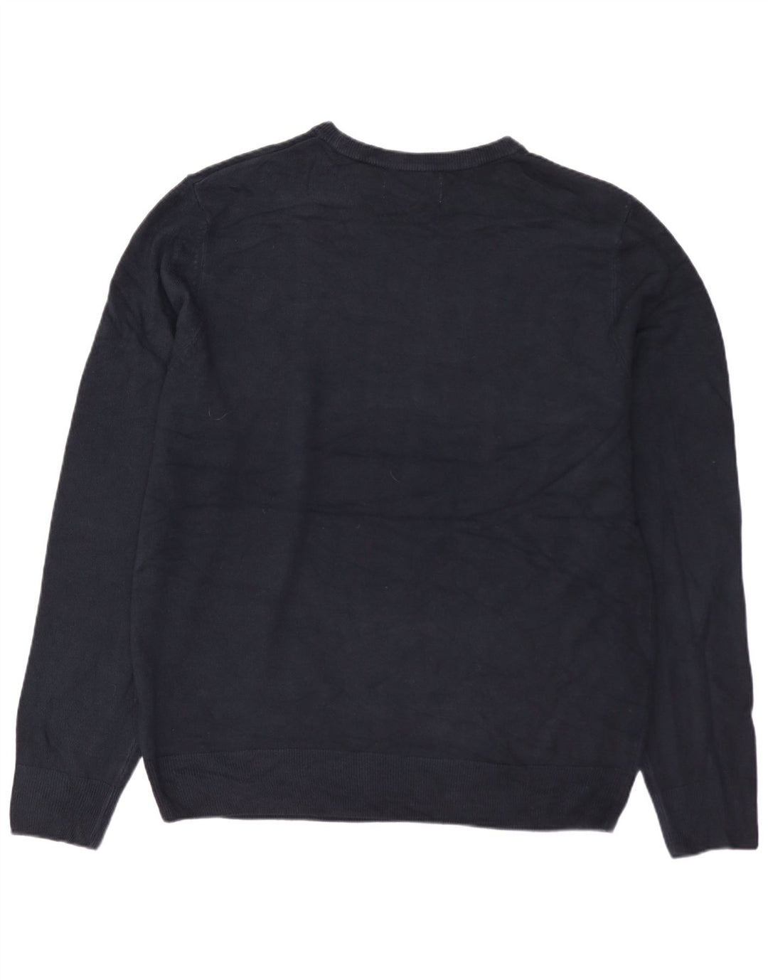 MARKS & SPENCER Maglione girocollo da uomo grande in acrilico blu navy