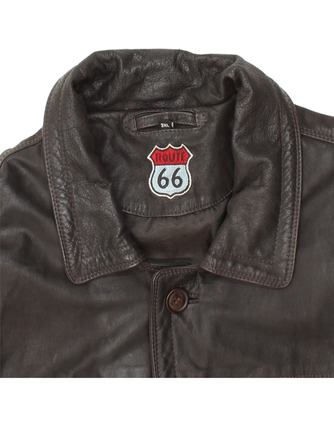 Cappotto in pelle da uomo ROUTE 66 UK 46 3XL Pelle nera