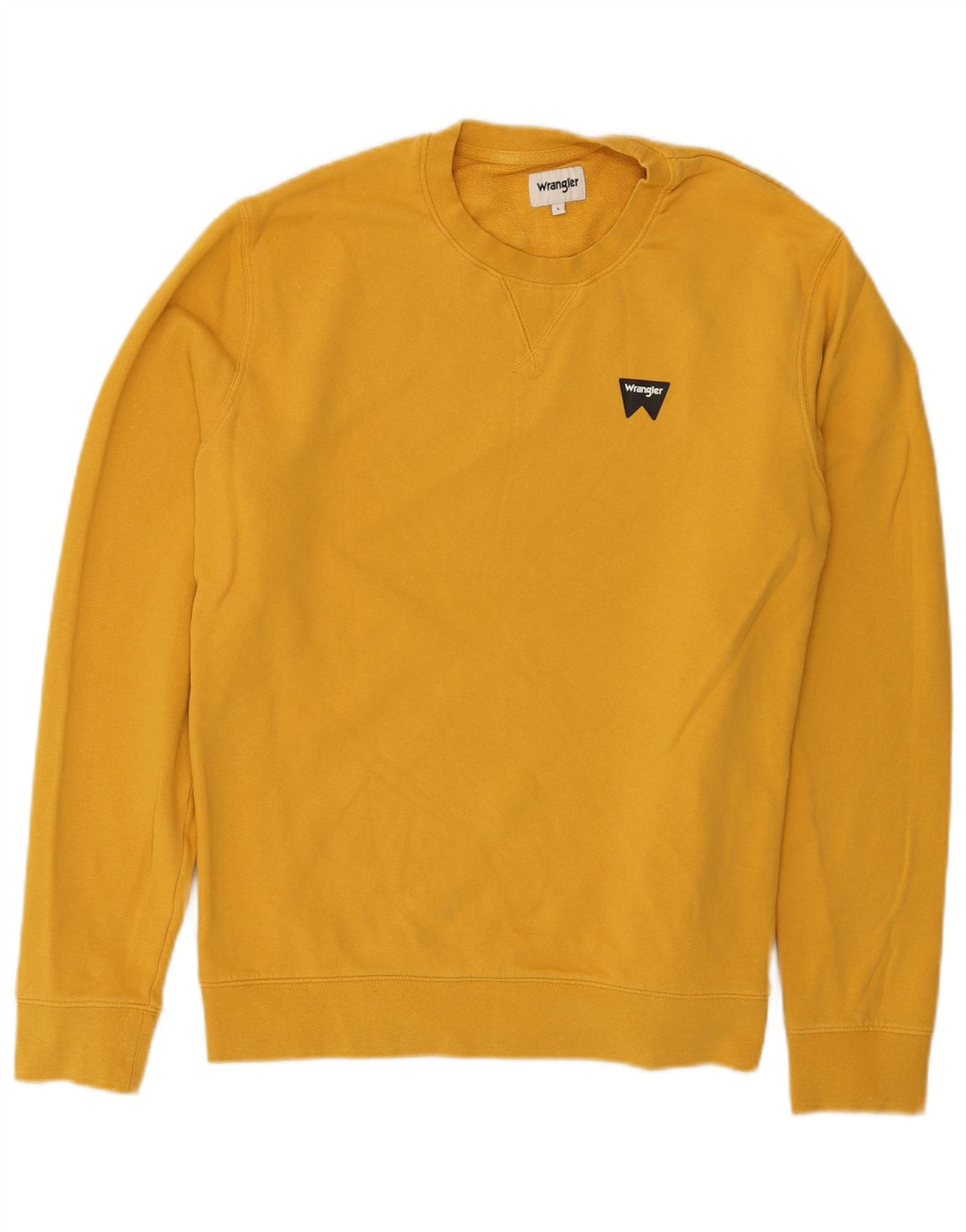 Felpa da uomo Wrangler maglione grande in cotone giallo