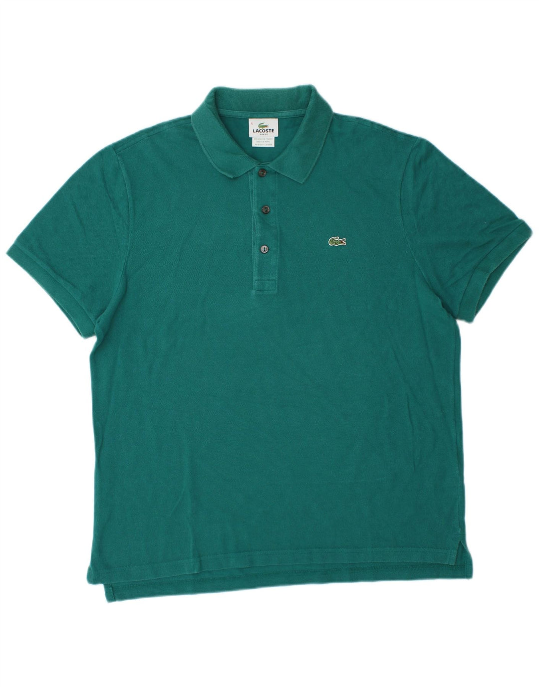 Polo LACOSTE da uomo slim fit taglia 5 grande in cotone verde