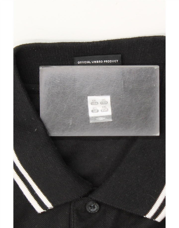 Polo da uomo Umbro 2XL poliestere nero