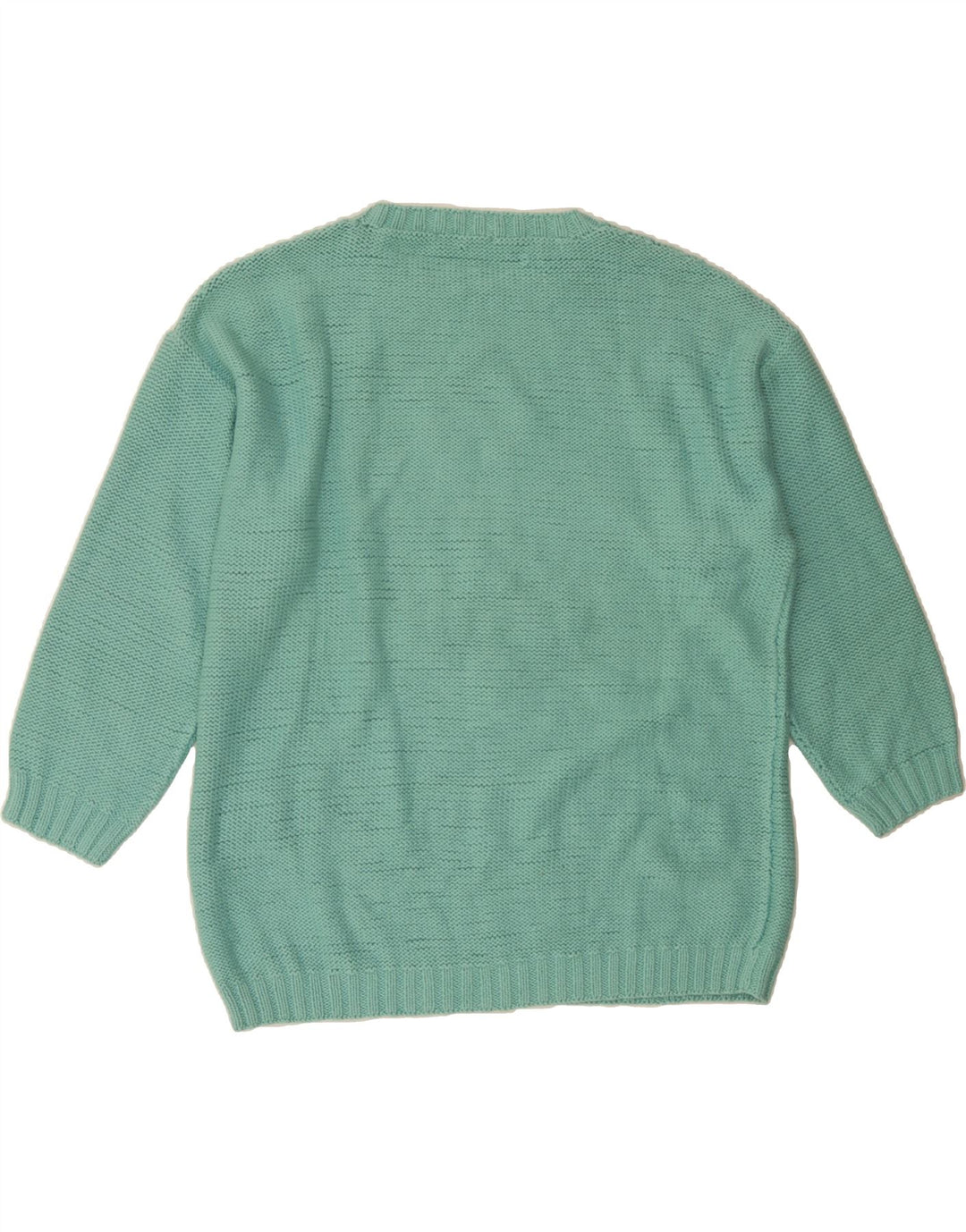 PENNY PULL Womens Crew Neck Jumper Sweater UK 20 2XL Turquoise Cotton Vintage Penny Pull and Second-Hand Penny Pull from Messina Hembry 