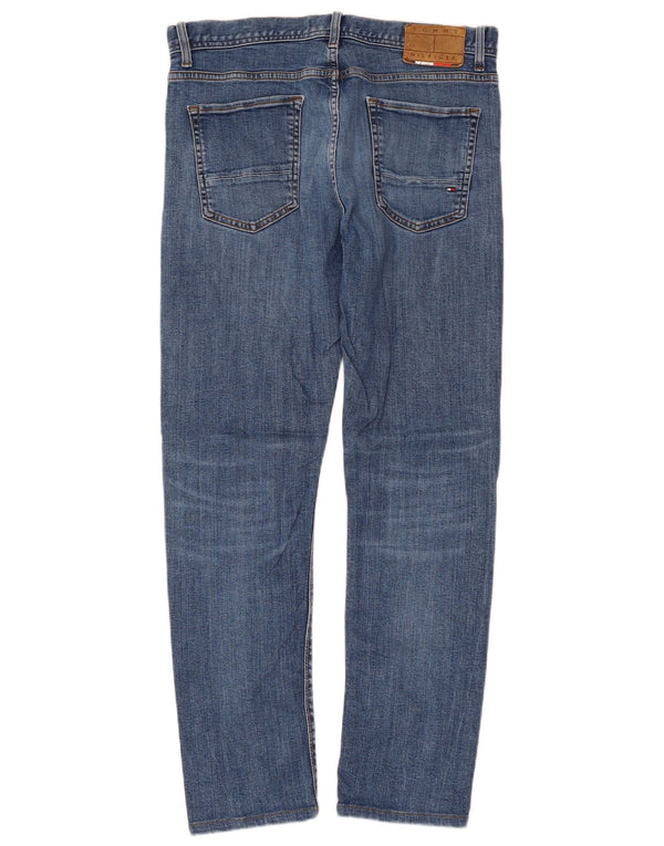 Tommy Hilfiger Uomo Bleecker Slim Jeans W33 L30 Blu