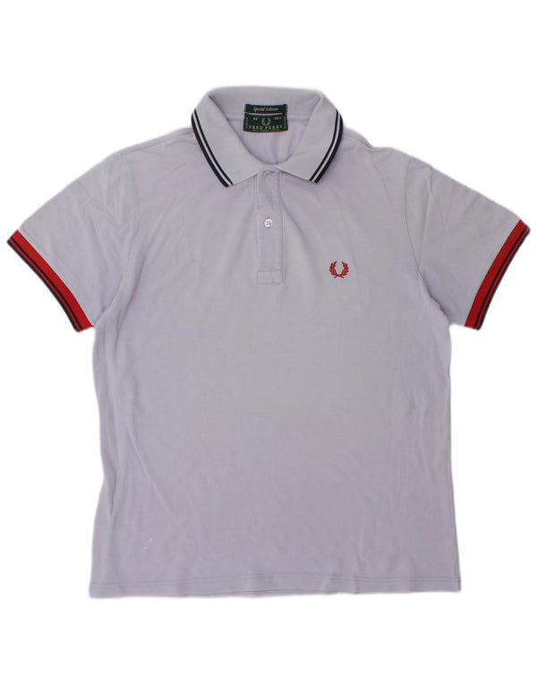 Fred Perry Mens Polo Shirt Medium Purple Cotton