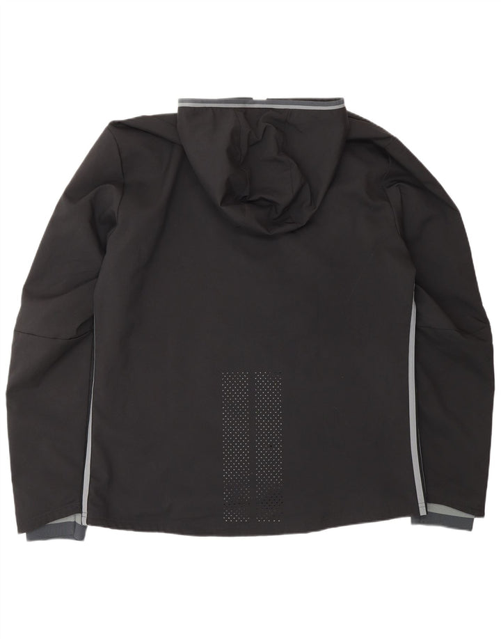 Giacca da uomo ADIDAS Climacool con cappuccio, giacca grande in poliestere nero