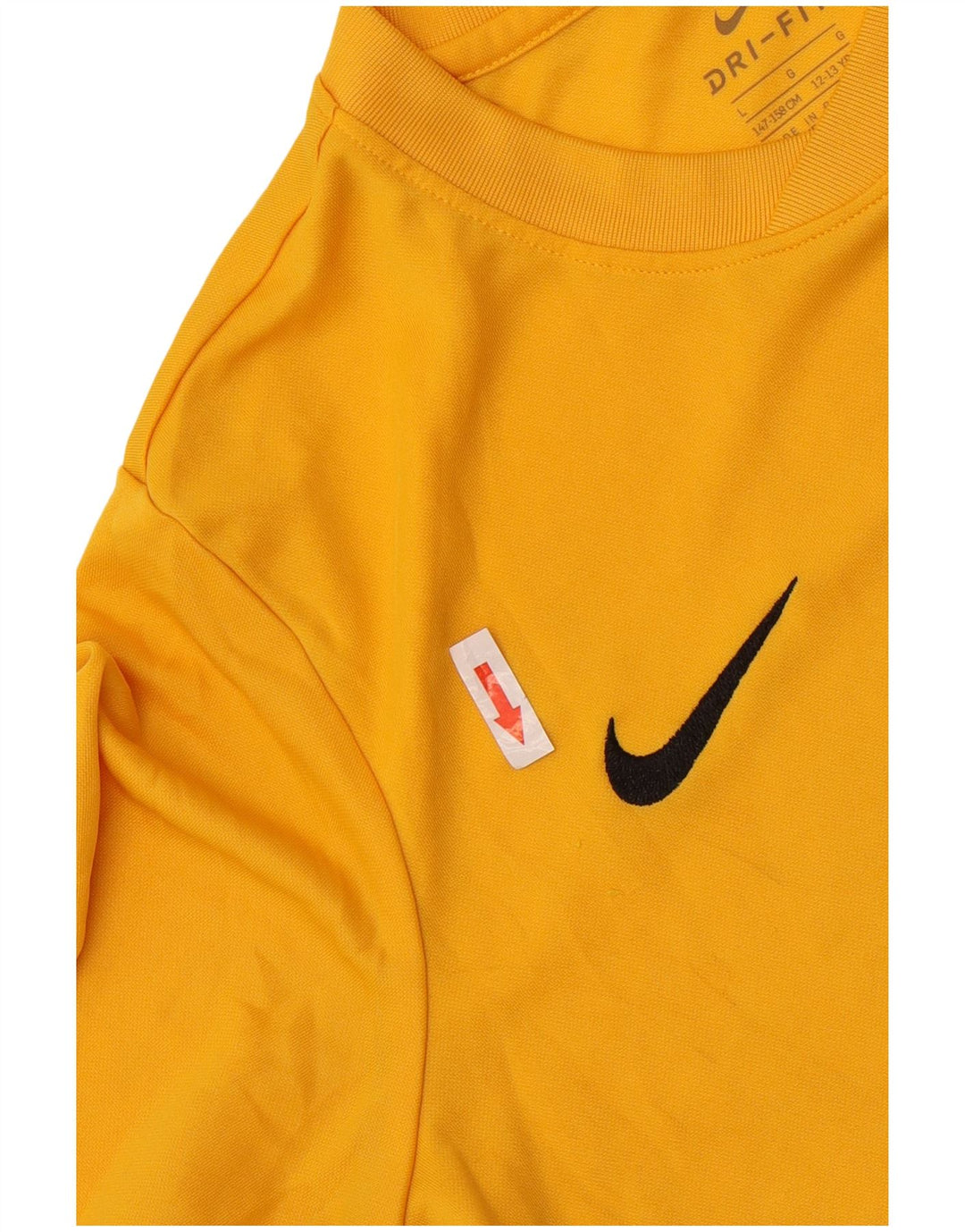 T-shirt da ragazzo Nike Dri Fit Top 12-13 anni Large Giallo in poliestere