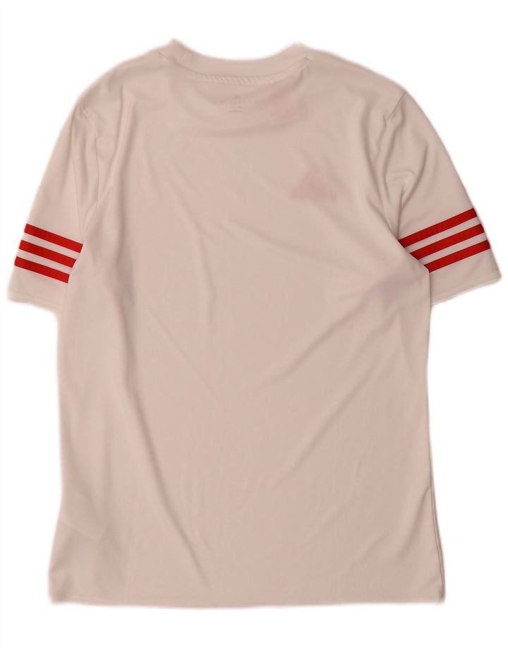 T-shirt Adidas da ragazzo Climalite 13-14 anni XL poliestere bianco