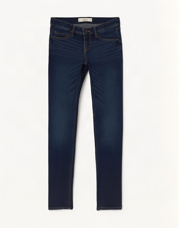 Jeans skinny da donna Hollister US 3 Small W26 L29 Cotone blu navy