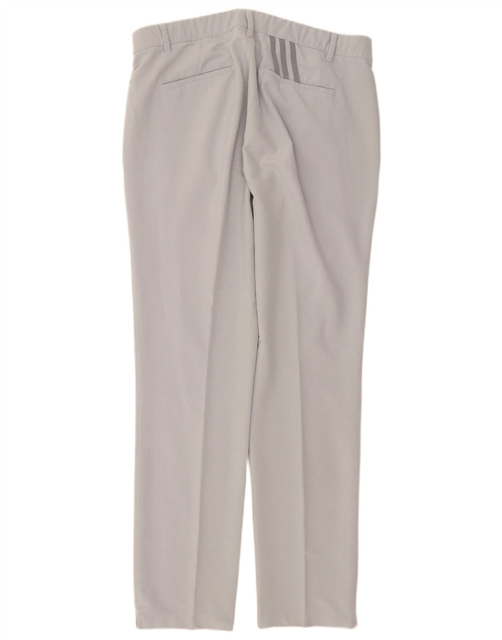 Pantaloni chino dritti da uomo Adidas W36 L34 poliestere grigio