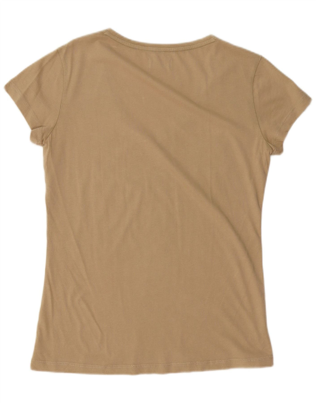 NAPAPIJRI Womens Graphic T-Shirt Top UK 14 Medium Beige