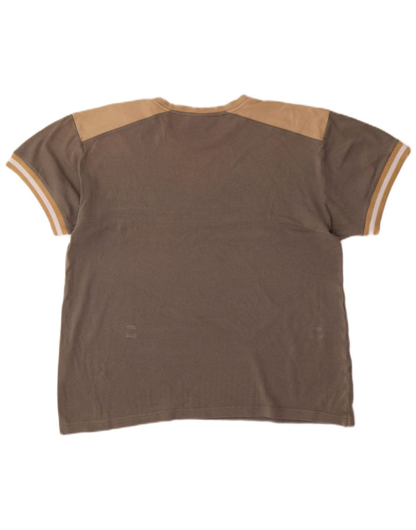 T-shirt da donna Champion Top UK 20 2XL Cotone color block grigio