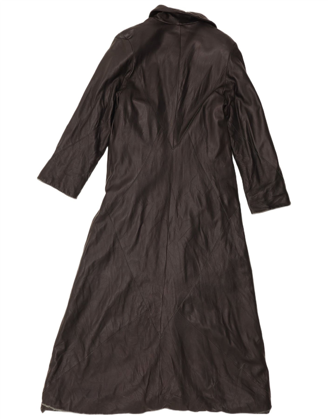 Cappotto in pelle da donna vintage IT 46 grande in pelle nera