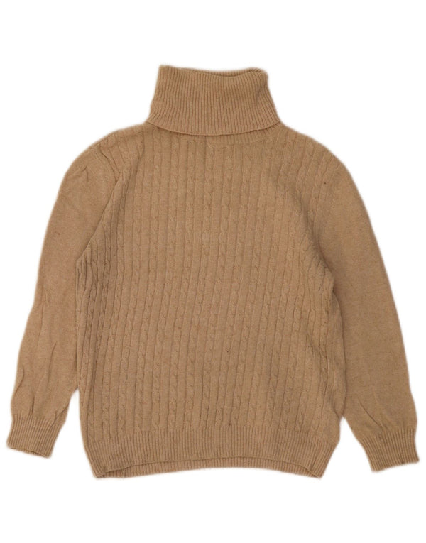 Maglione corto da donna Zara con collo alto, UK 12, cotone beige medio
