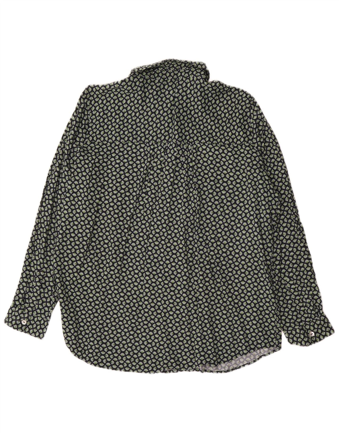 Camicia da donna Marks & Spencer UK 16 grande viscosa floreale verde