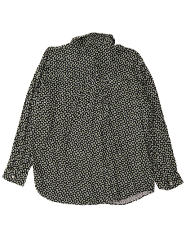 Camicia da donna Marks & Spencer UK 16 grande viscosa floreale verde