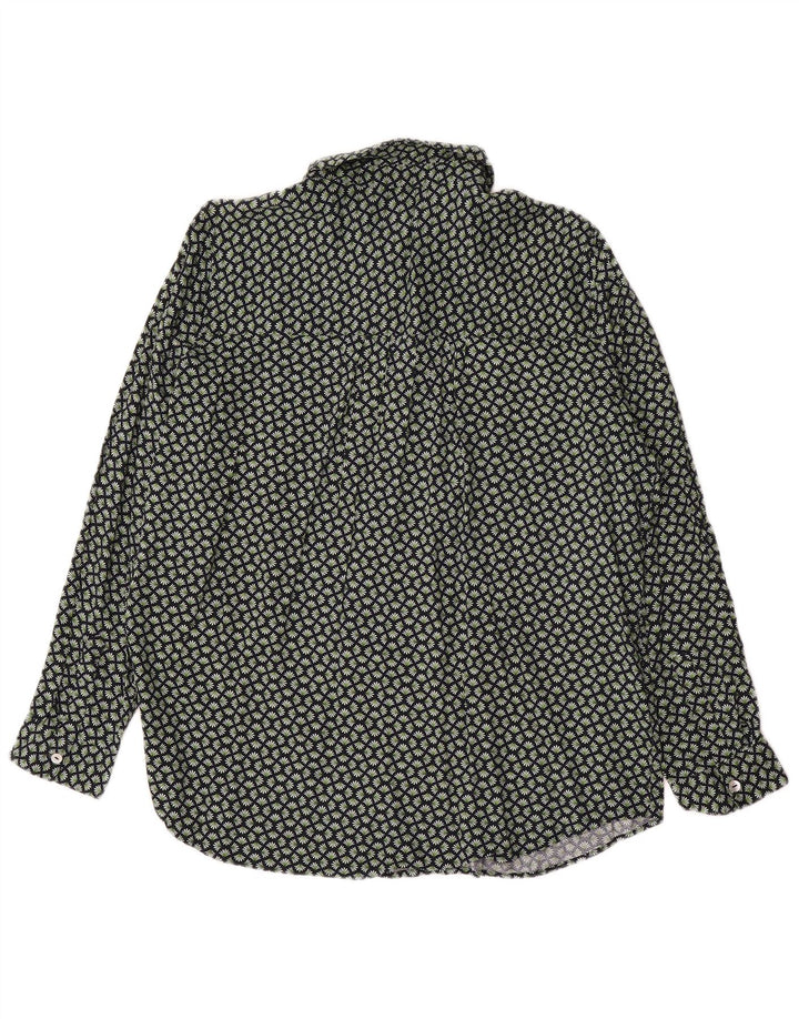 Camicia da donna Marks & Spencer UK 16 grande viscosa floreale verde