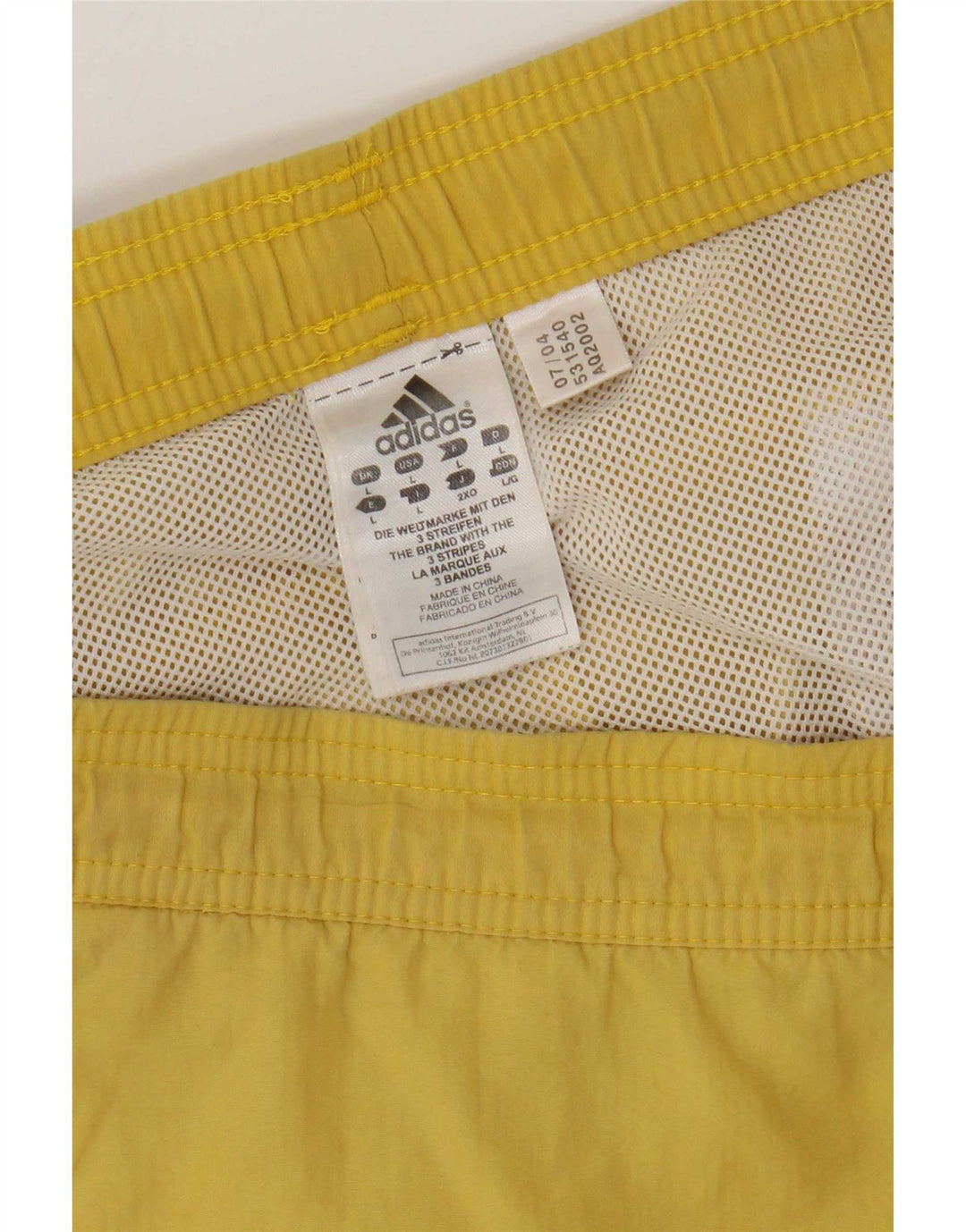 Pantaloncini da bagno Adidas Cargo da uomo di grandi dimensioni in nylon giallo