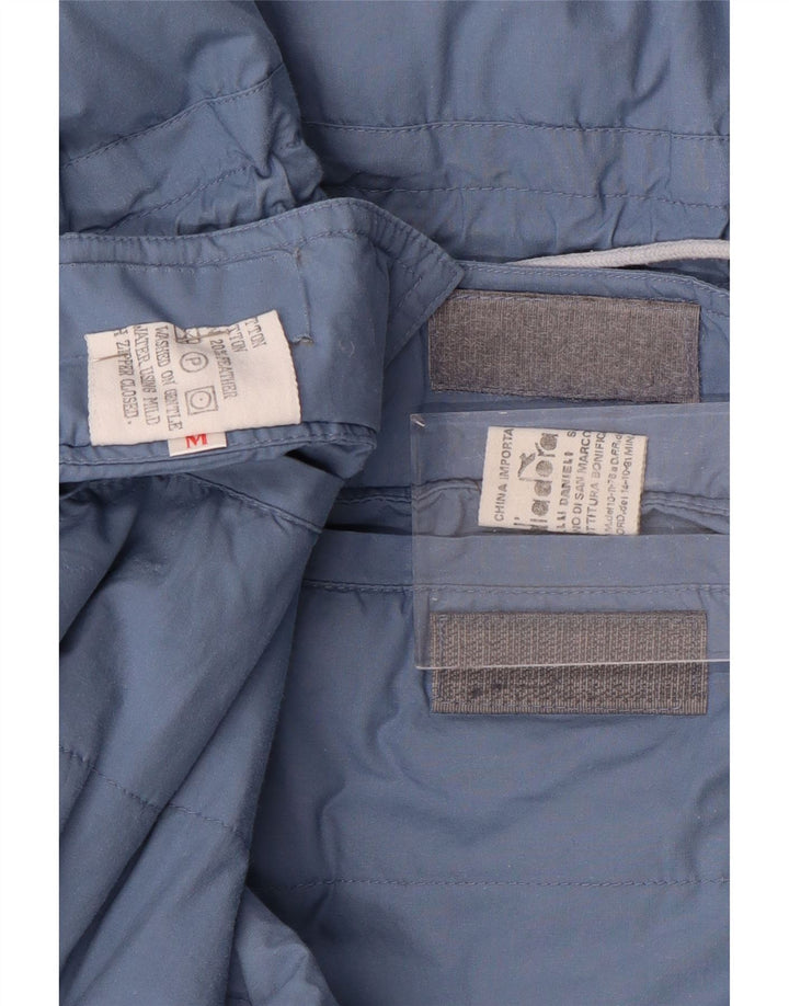 DIADORA Giacca imbottita reversibile vestibilità ampia da uomo UK 38 Cotone blu medio