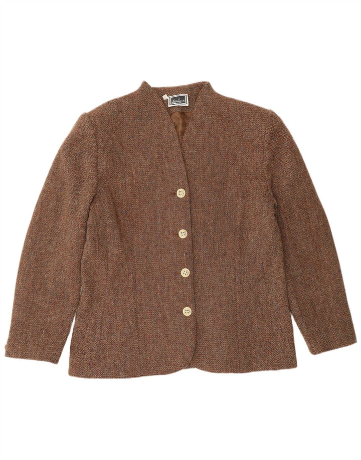 Giacca blazer a 4 bottoni da donna Luisa Spagnoli IT 50 XL Marrone screziato