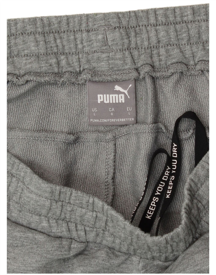 Pantaloncini sportivi da uomo Puma Large in cotone color block grigio