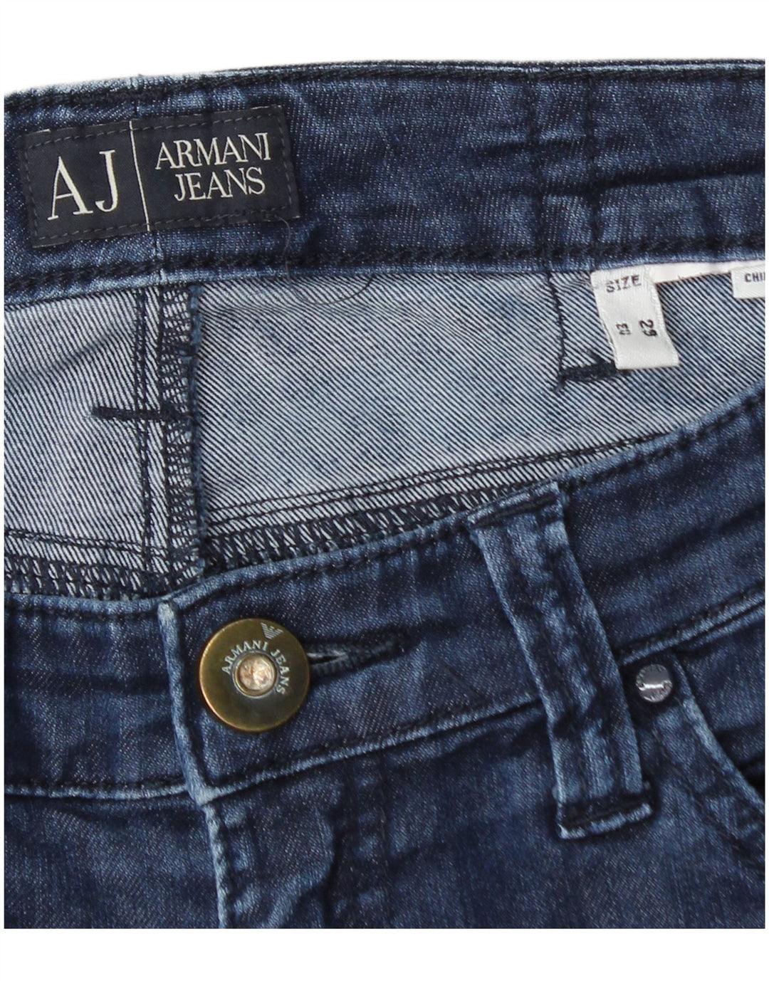 Jeans dritti da donna Armani W29 L28 Blu navy