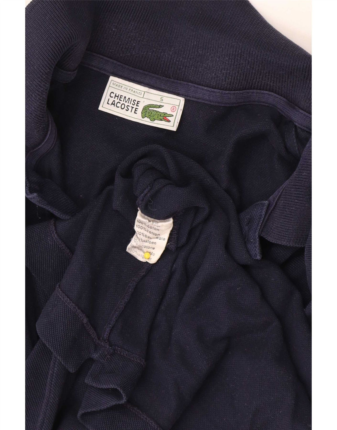 Polo da uomo Lacoste taglia 5 grande in cotone blu navy