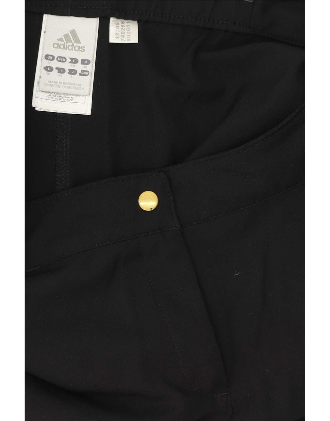 Pantaloncini casual da donna Adidas UK 12 Medium W32 Poliestere nero