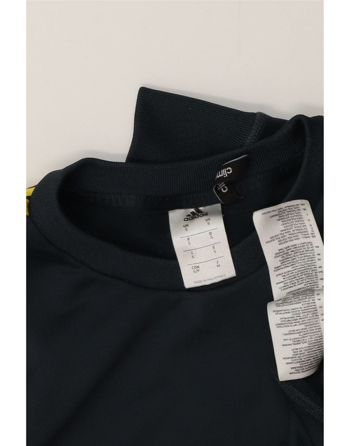 Felpa ADIDAS da uomo Climalite, maglione piccolo, poliestere color block verde