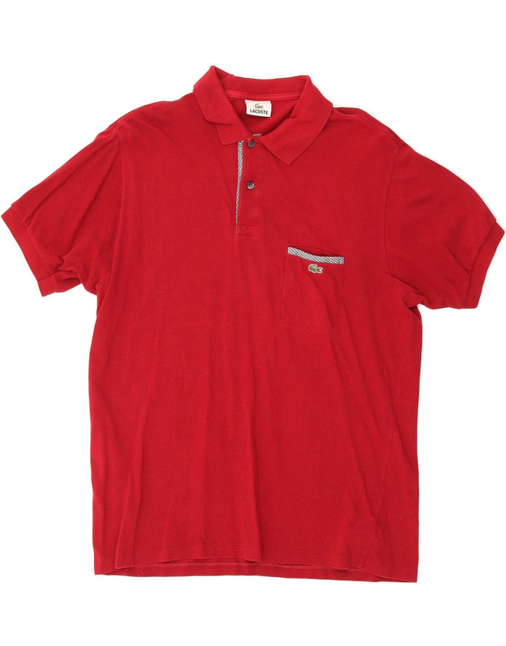 LACOSTE Mens Polo Shirt Size 6 XL Red Cotton Vintage Lacoste and Second-Hand Lacoste from Messina Hembry 