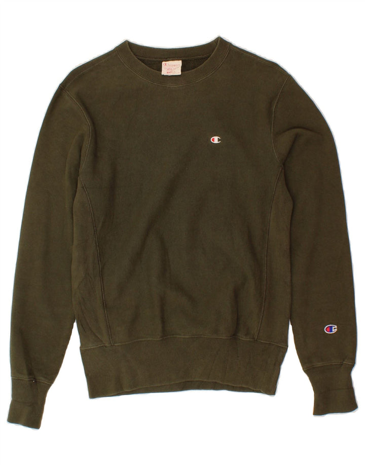 CHAMPION Womens Sweatshirt Jumper UK 10 Small Khaki Cotton Vintage Champion and Second-Hand Champion from Messina Hembry 