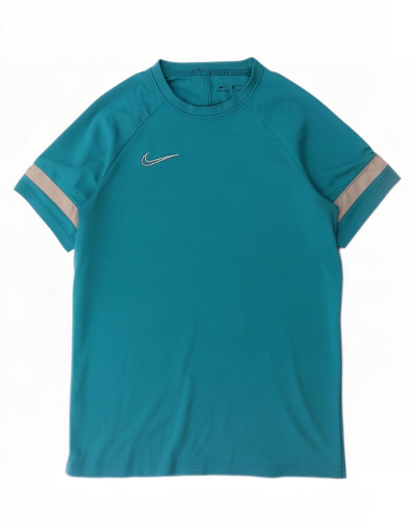 T-shirt Nike Dri Fit da uomo, grande, in poliestere color block blu