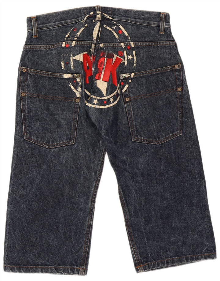 Jeans Capri grafici da uomo Andrew Mackenzie IT 48 medio W30 L20 cotone blu