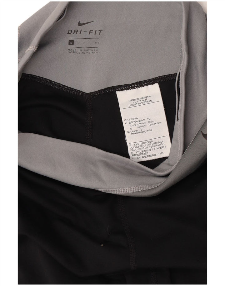 Leggings corti NIKE da donna Dri Fit Graphic Crop UK 8 Small Black Colourblock