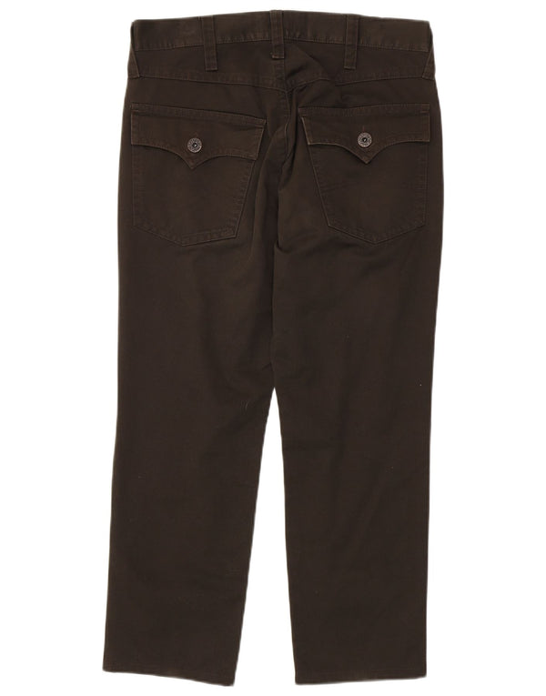 Pantaloni casual dritti da donna Armani W31 L26 cotone kaki