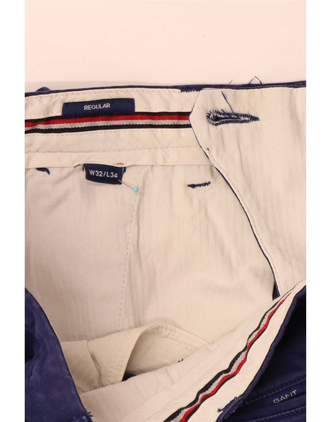 Pantaloni chino regolari da uomo Gant W32 L34 cotone blu