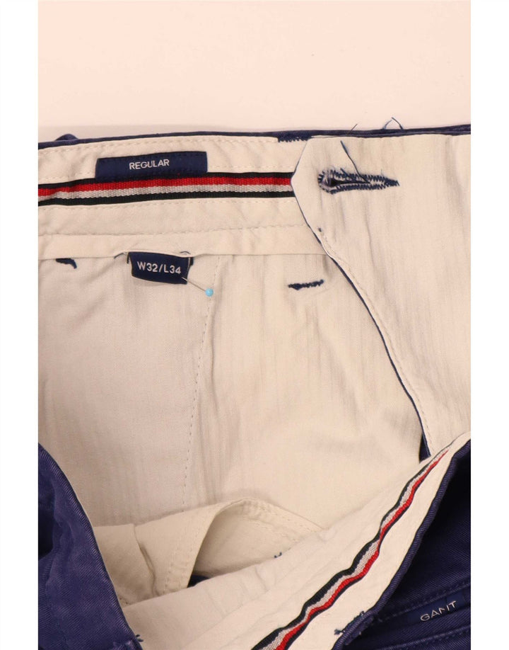 Pantaloni chino regolari da uomo Gant W32 L34 cotone blu