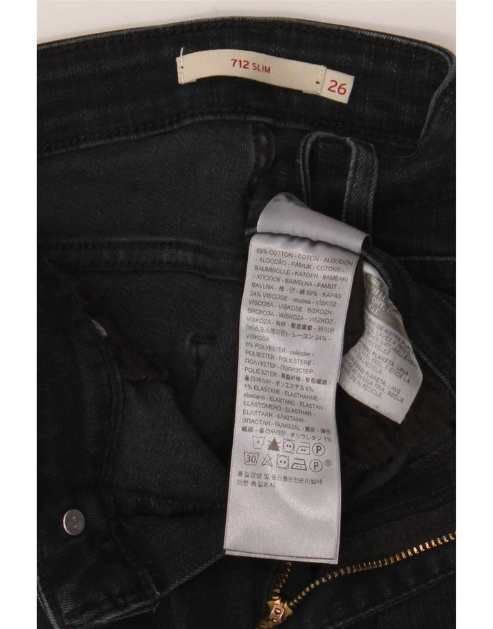 Jeans Levi's 712 Slim da donna W26 L27 in cotone blu navy